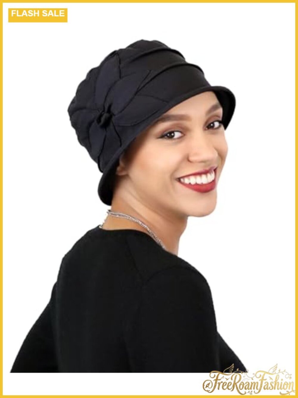 Combed Cotton Cloche Hat 50+ UPF Sun Hat Full Coverage Chemo Headwear